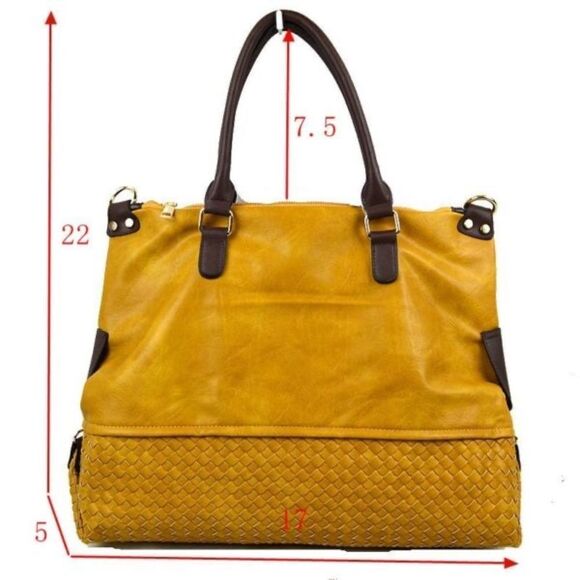 LeMiel Chic Oversized Wooven Tote - Picture 7 of 7